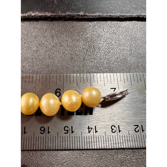 New Freshwater Pearl Necklace Bracelet Earrings Set Sterling Silver - Picture 11 of 15